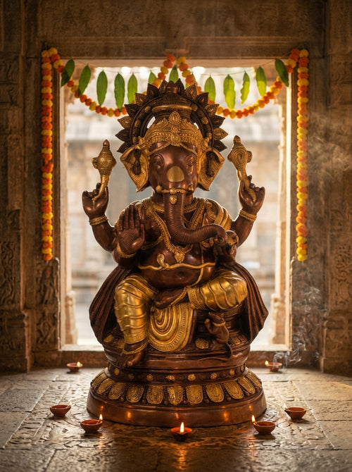 Ganesh Chaturthi brass statues collection