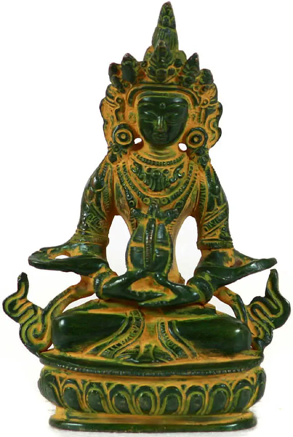 5" Amitayus Buddha Handmade Brass Statue for Meditation