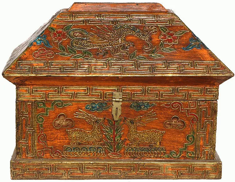 Auspicious Brass Temple Box for Home Decor