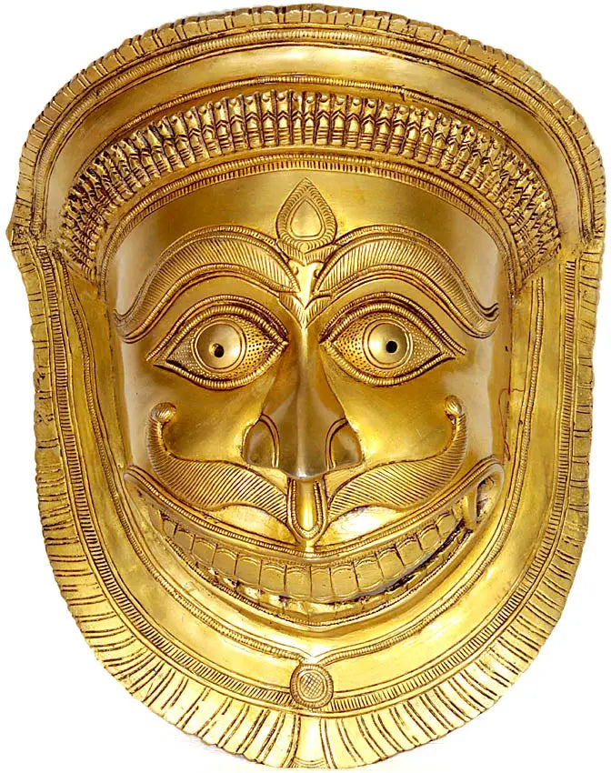 Shani Mask Brass Wall Hanging for Home Protection