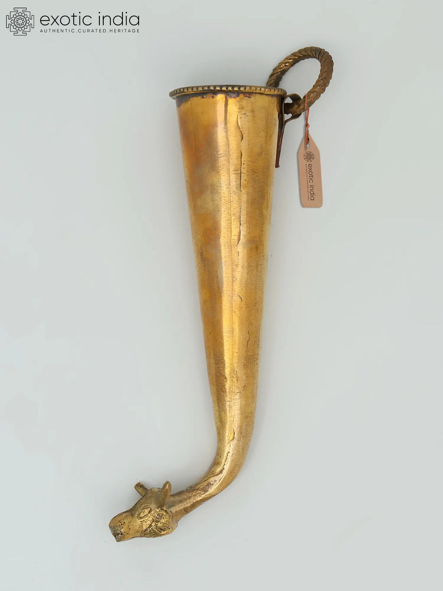 Handmade Gaumukhi Shringi Brass Statue