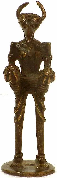 5" Gana of Shiva Brass Statue Handmade