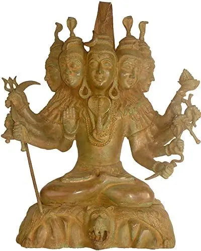 16" Sadashiva Brass Statue Handmade