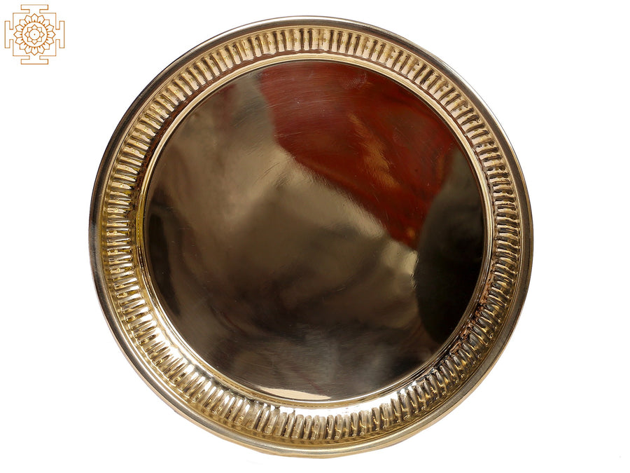7" Handmade Brass Plate for Kitchen and Dining