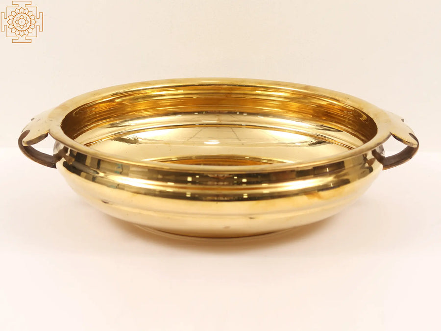Brass Urli with Handle - Handmade Home Decor Bowl