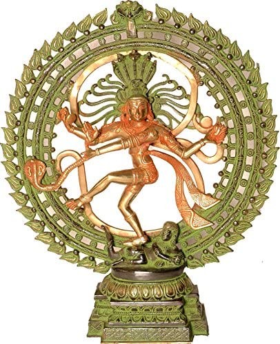 23" Handmade Nataraja Om Brass Statue