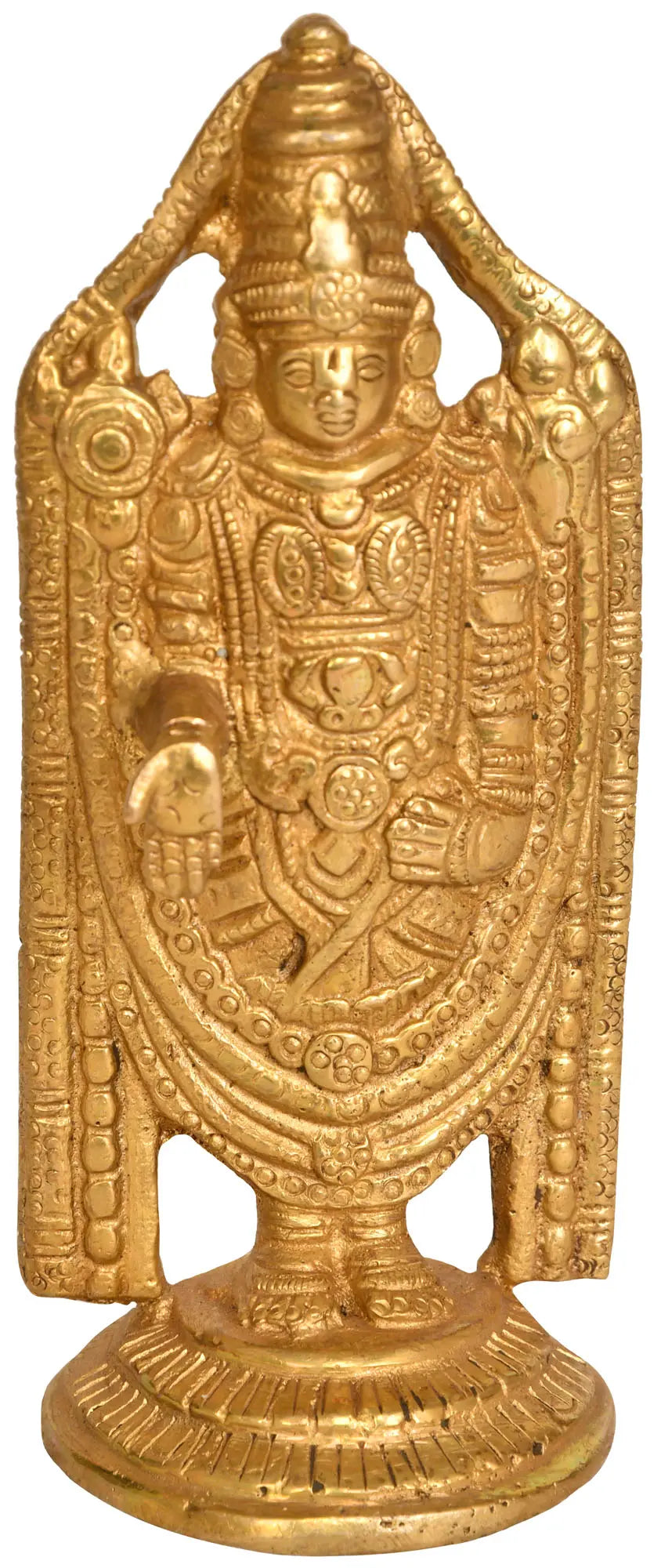 5" Lord Venkateswara as Balaji at Tirupati | Handmade Brass Idols | Made In India