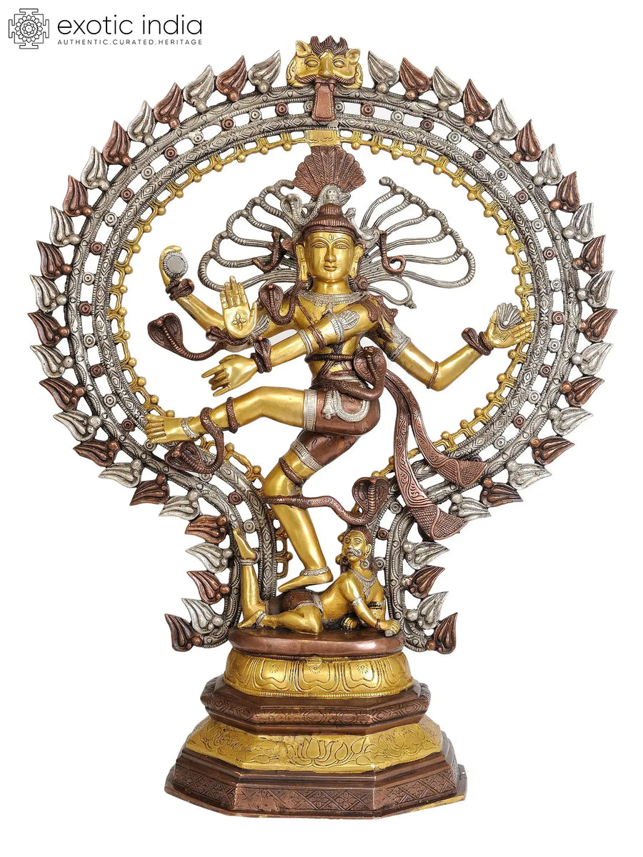 30" Large Nataraja Brass Sculpture - Lord Shiva Dancing Statue