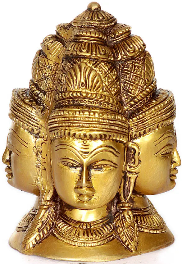 5" Four Directional Forms of Shiva Brass Sculpture
