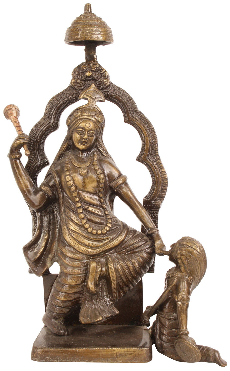 13" Goddess Bagalamukhi Brass Statue for Pooja