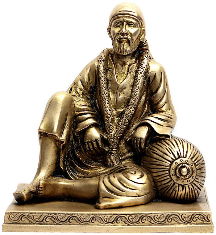 6" Shirdi Sai Baba Statue in Brass | Handmade | Made in India