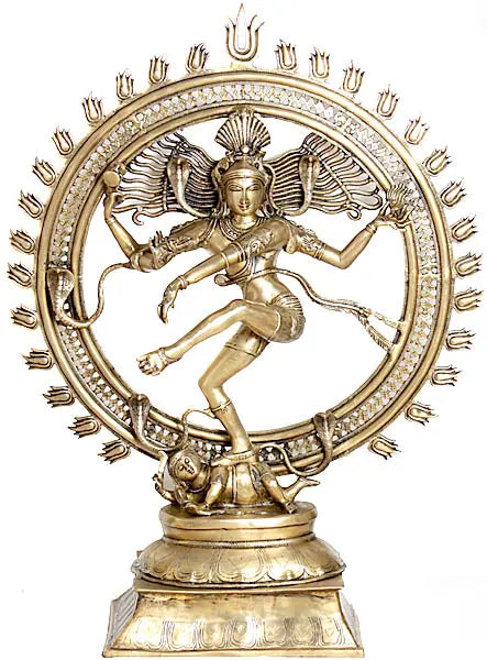 41" Cosmic Brass Statue Handmade Large Size