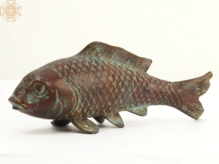 Brass Fish Statue for Home Decor