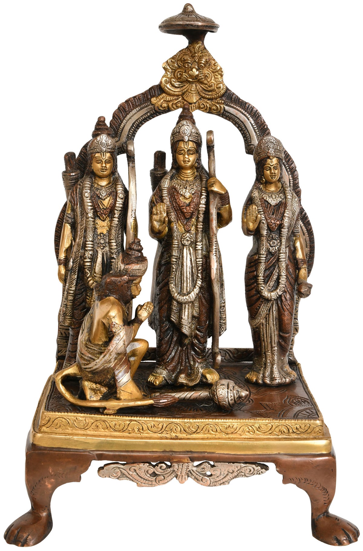 13" Ram Darbar Brass Statue Handmade