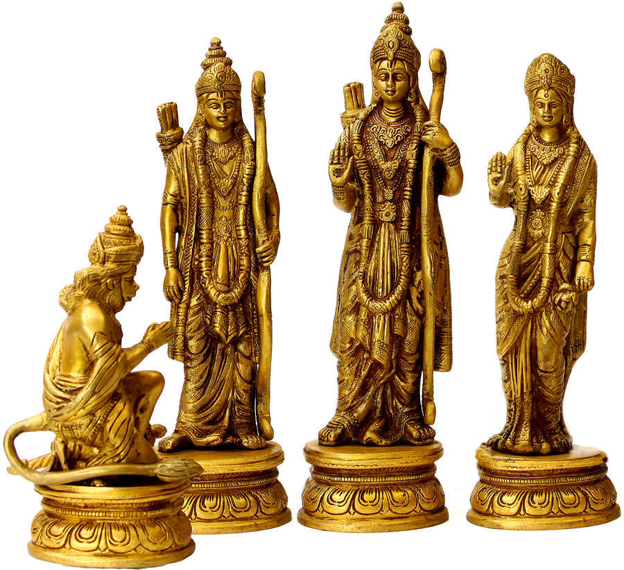 9" Shri Rama Durbar Handmade Brass Statue for Home Decor