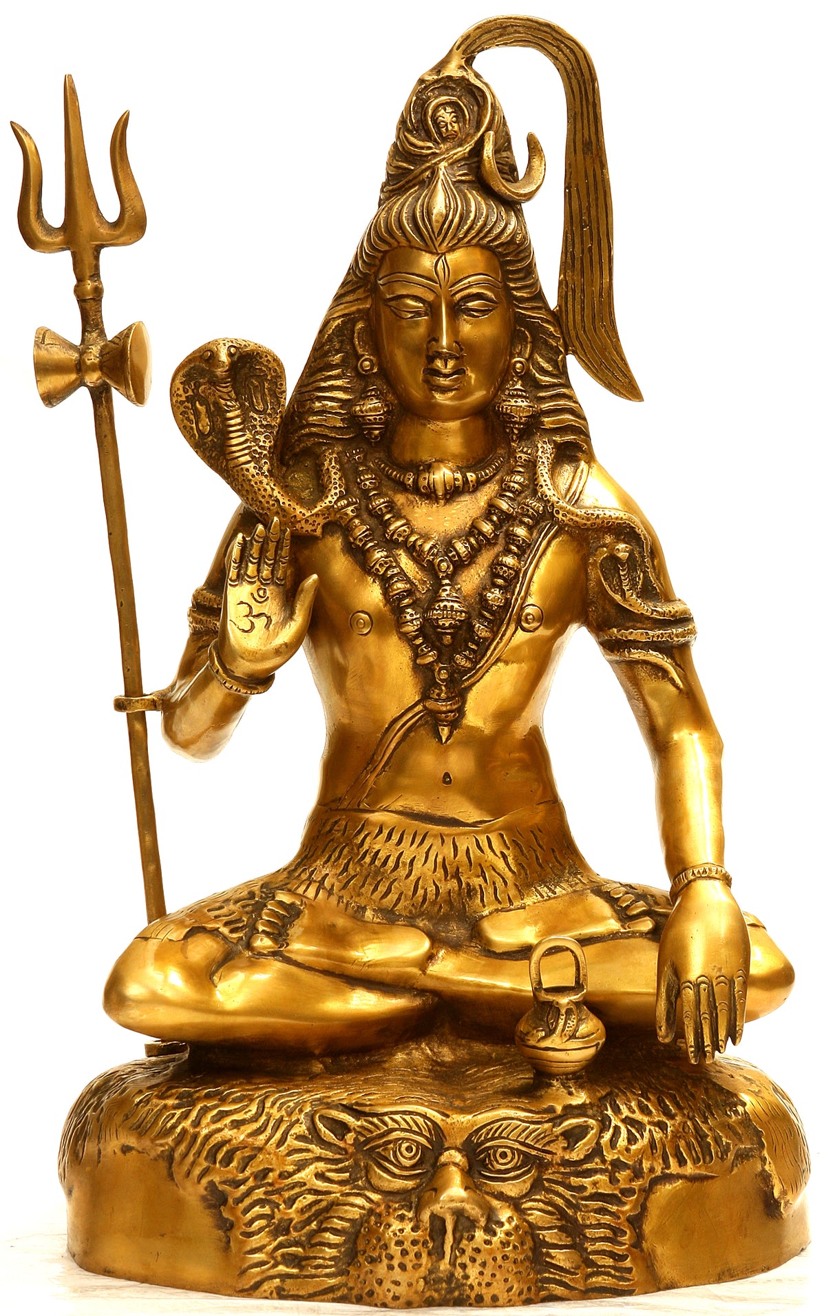 18" Handmade Gangadhara Shiva Brass Statue
