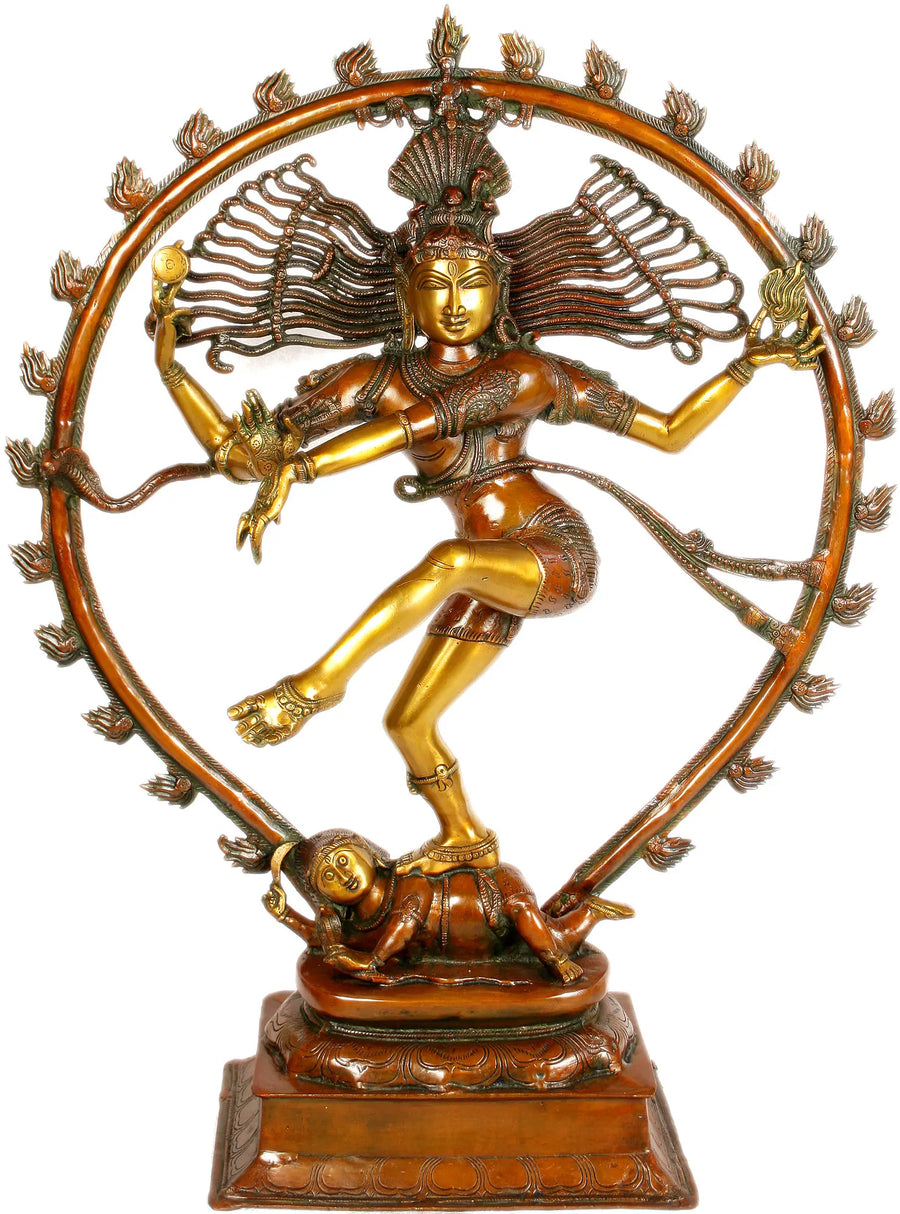 36" Large Nataraja Brass Statue Handmade Home Decor