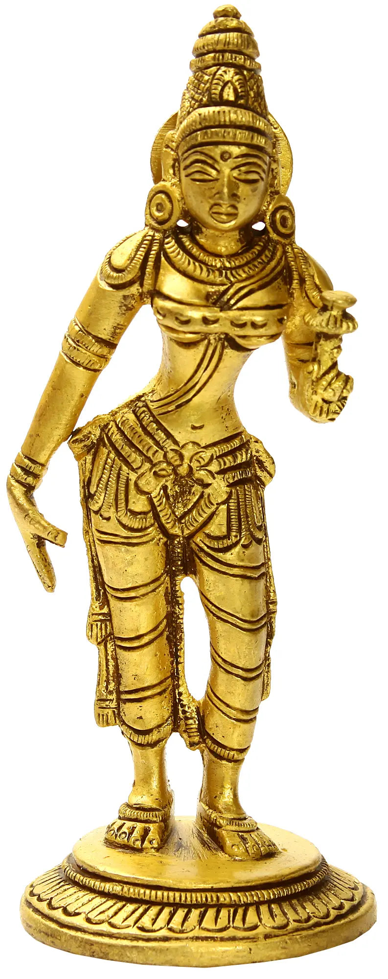 Goddess Parvati Handmade Brass Statue for Home Pooja