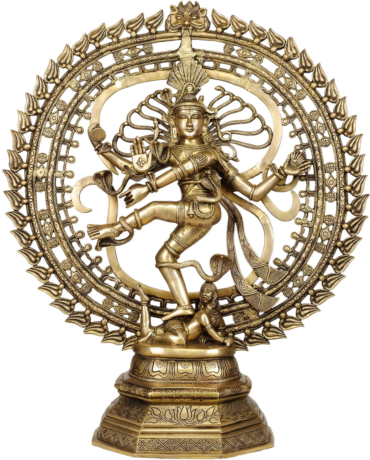 30" Nataraja in Om (AUM) In Brass | Handmade | Made In India