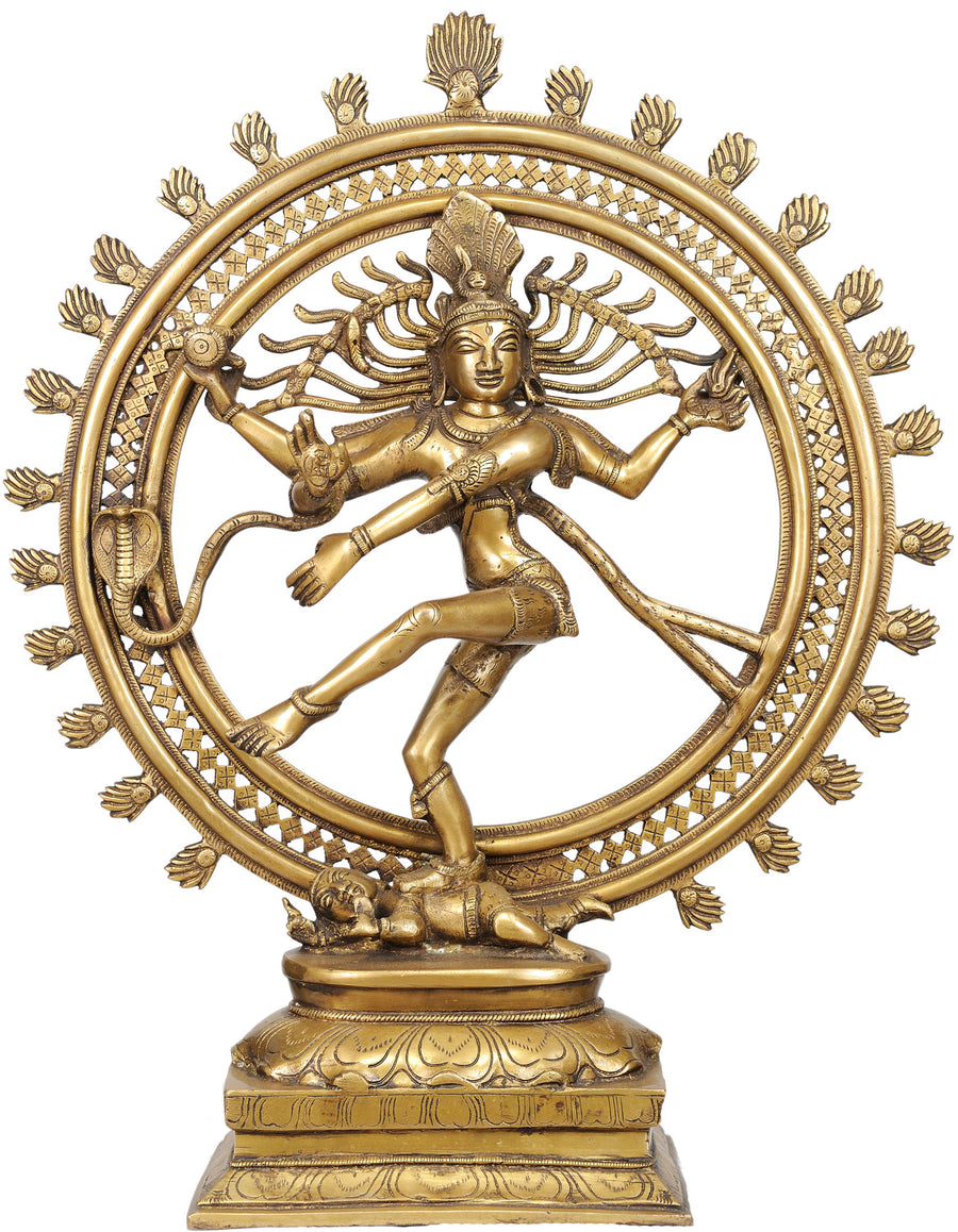 24" Nataraja Handmade Brass Statue for Home Decor