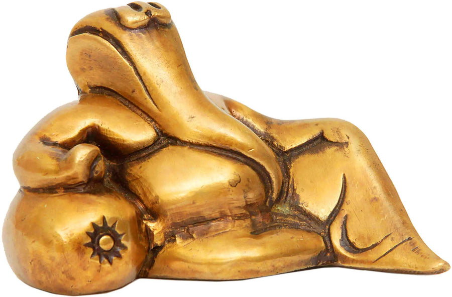 4" Handmade Ganesha Brass Statue for Home Pooja