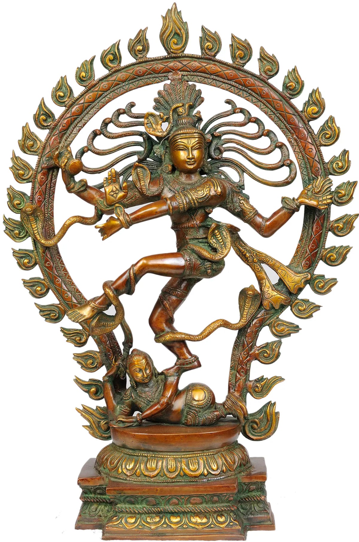 21" Nataraja Brass Sculpture | Handmade | Made in India