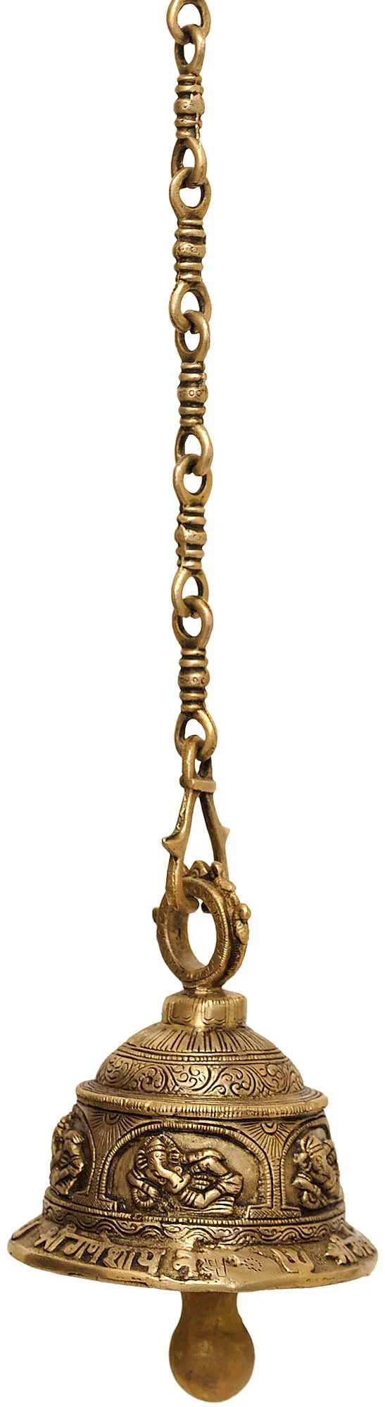 Brass Ganesha Bell Idol for Pooja