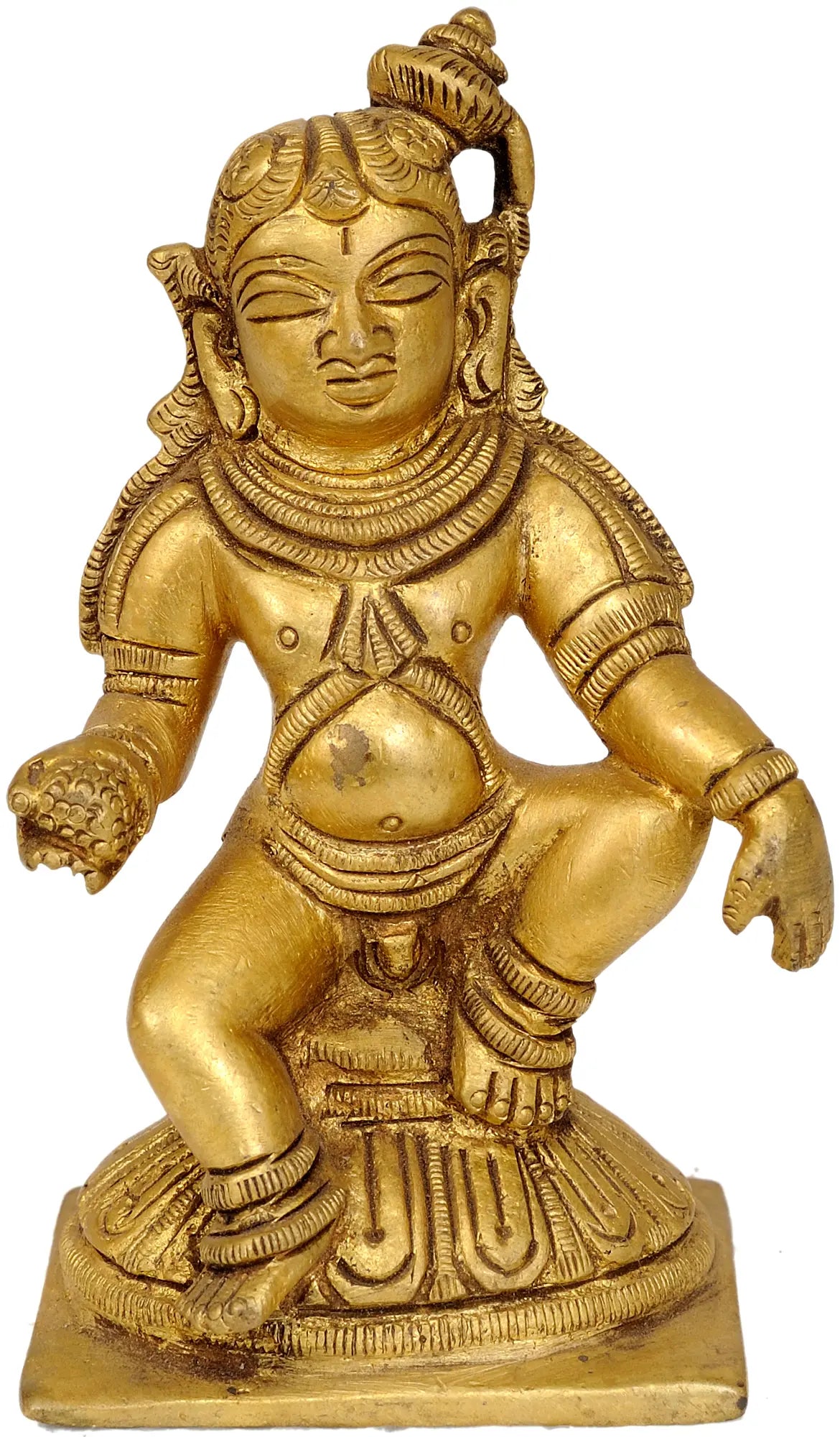 4" Laddoo Gopala Statue in Brass | Handmade | Made in India