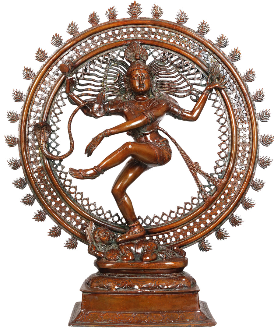 33" Large Nataraja Brass Statue Handmade Dancing Shiva Idol
