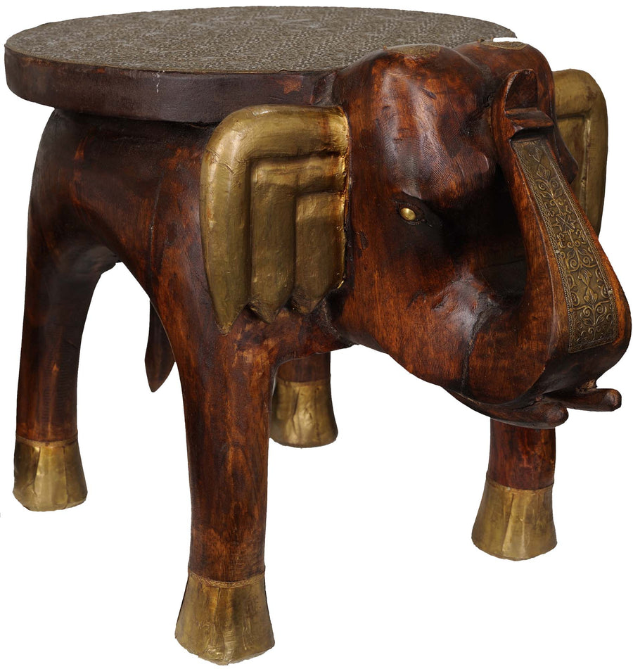 Designer Brass Elephant Table Statue