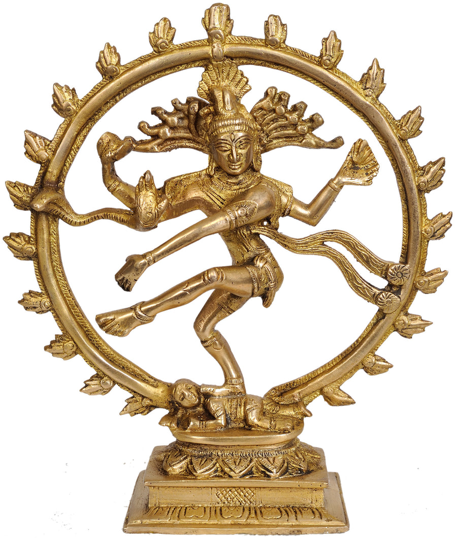 8" Nataraja Brass Statue Handmade
