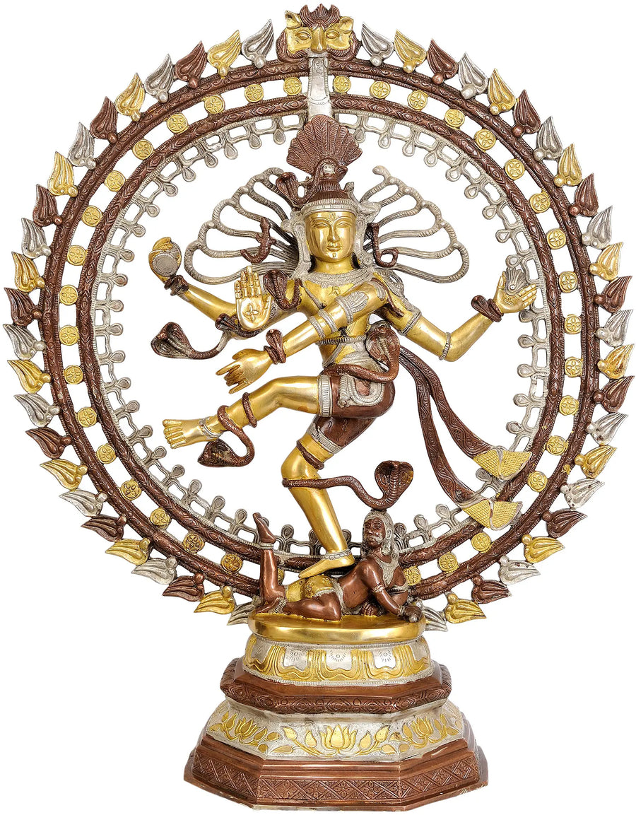 31" Large Nataraja Brass Statue Handmade Home Decor