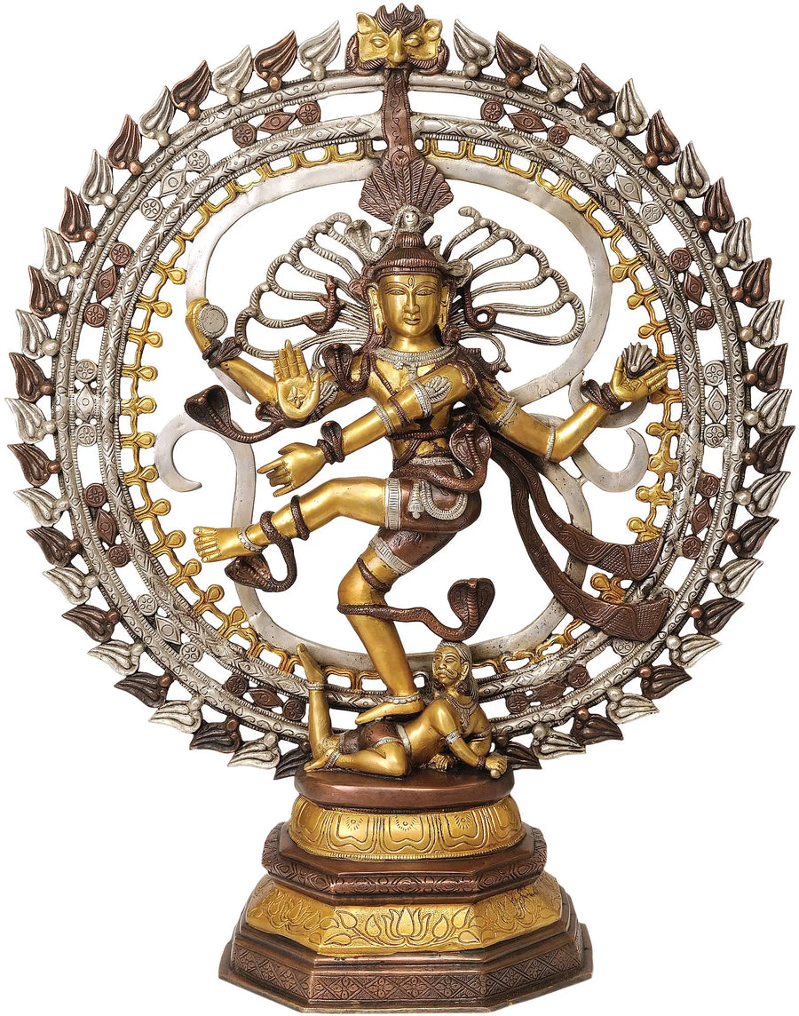 31" Large Nataraja Handmade Brass Statue for Home Decor