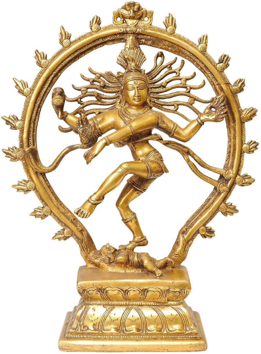 12" Nataraja Handmade Brass Statue for Pooja