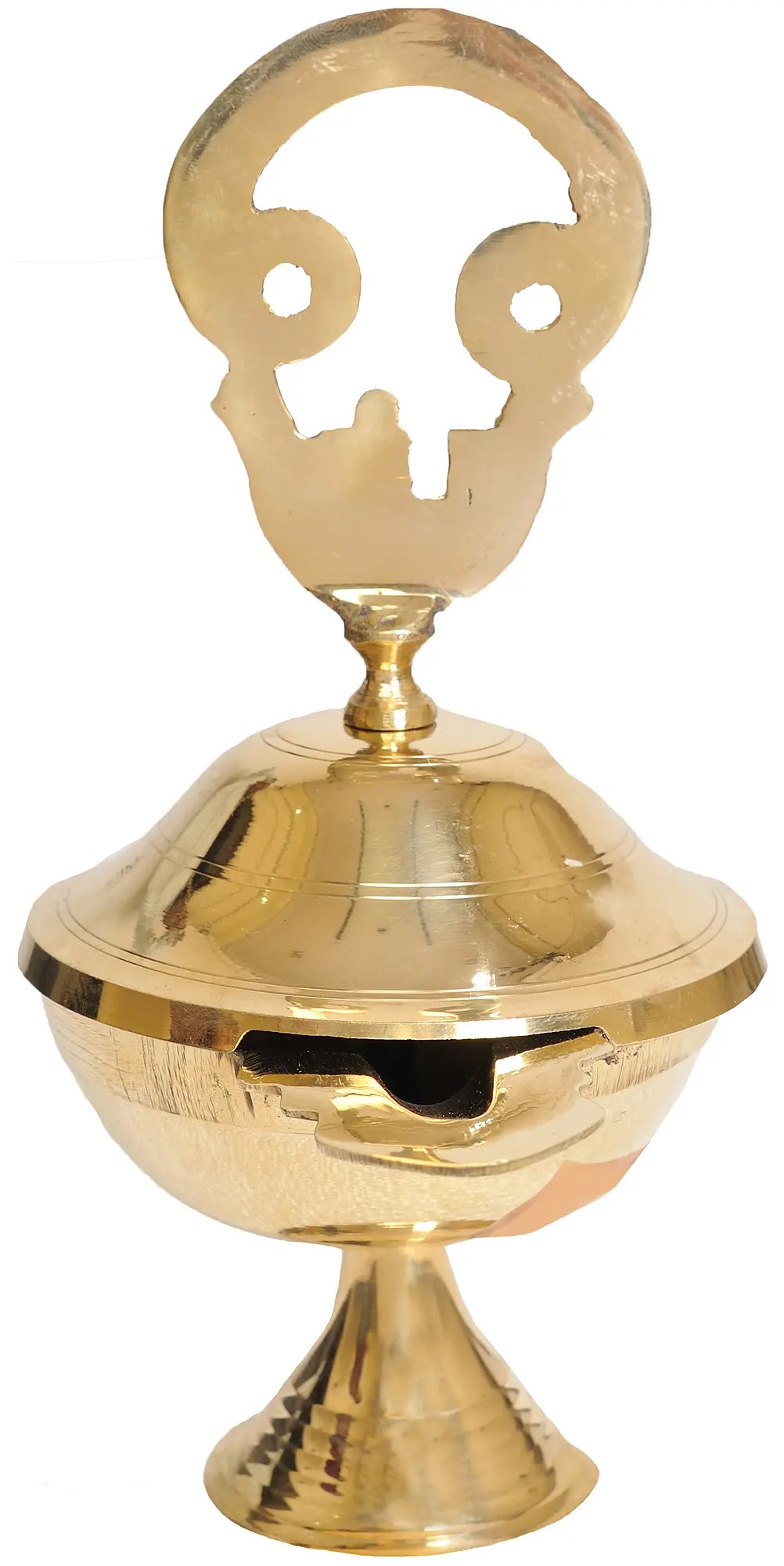 8" Tamil Om Lamp in Brass | Handmade | Made in India
