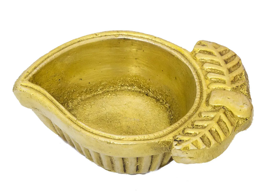 2" Mango Shaped Brass Diya Handmade for Pooja