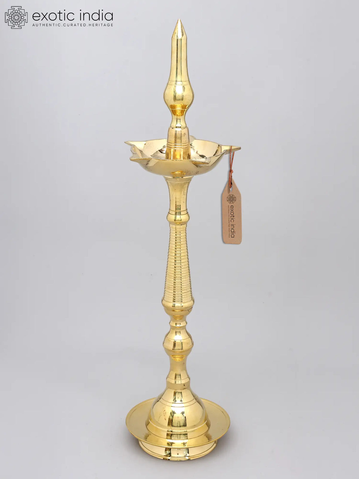 Five Wick Brass Lamp - Handmade Home Decor