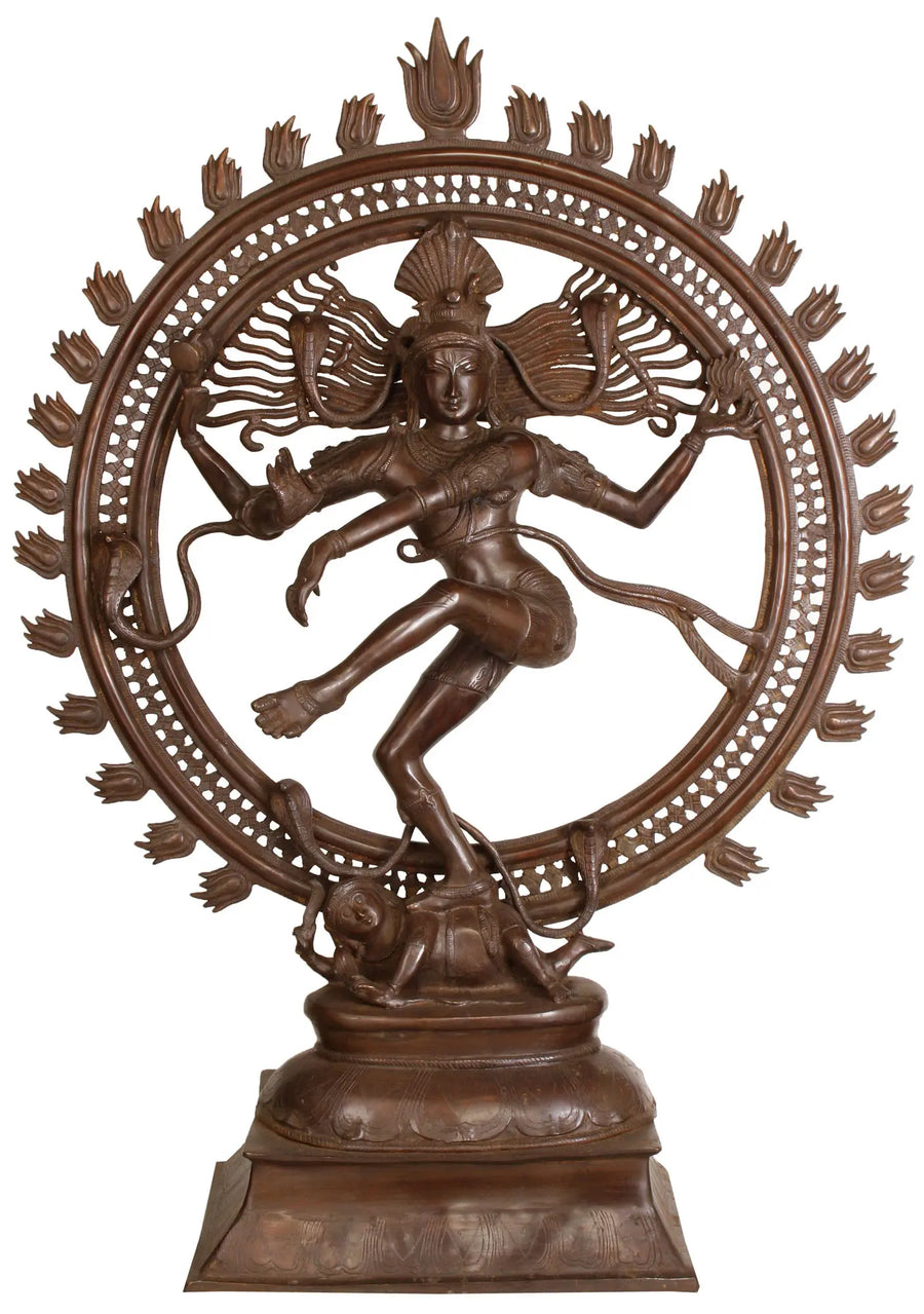 41" Large Nataraja Brass Statue Handmade Home Decor