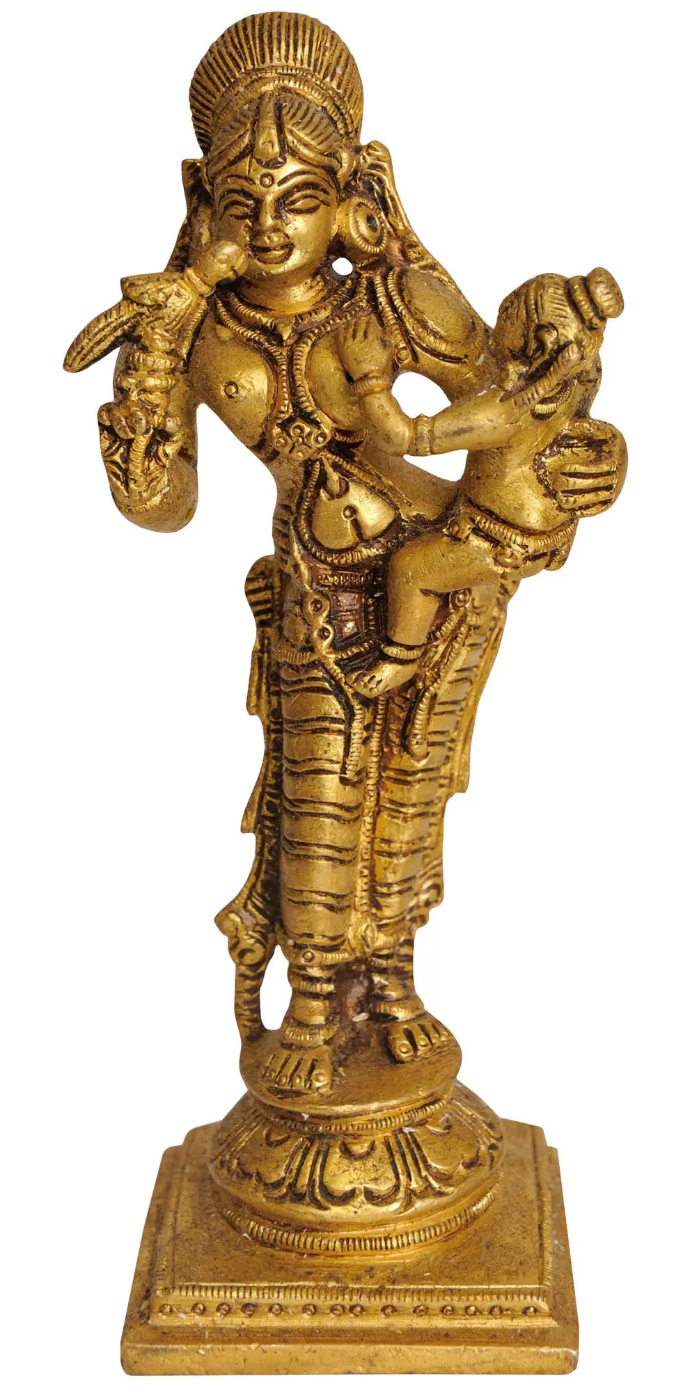 5" Gracious Mata Yashoda Brass Idol | Handmade | Made in India