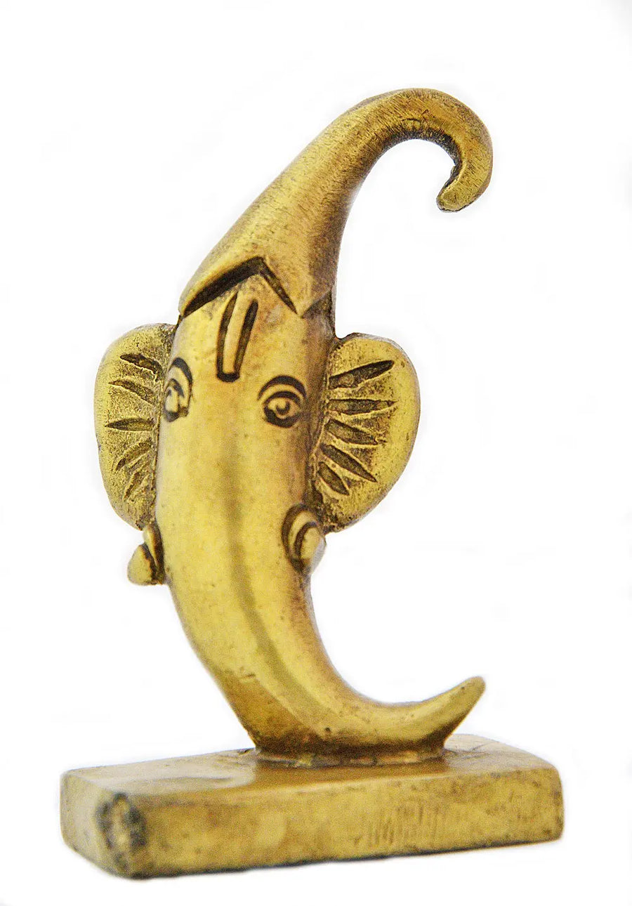 3" Small Chilly Ganesha Brass Idol Handmade