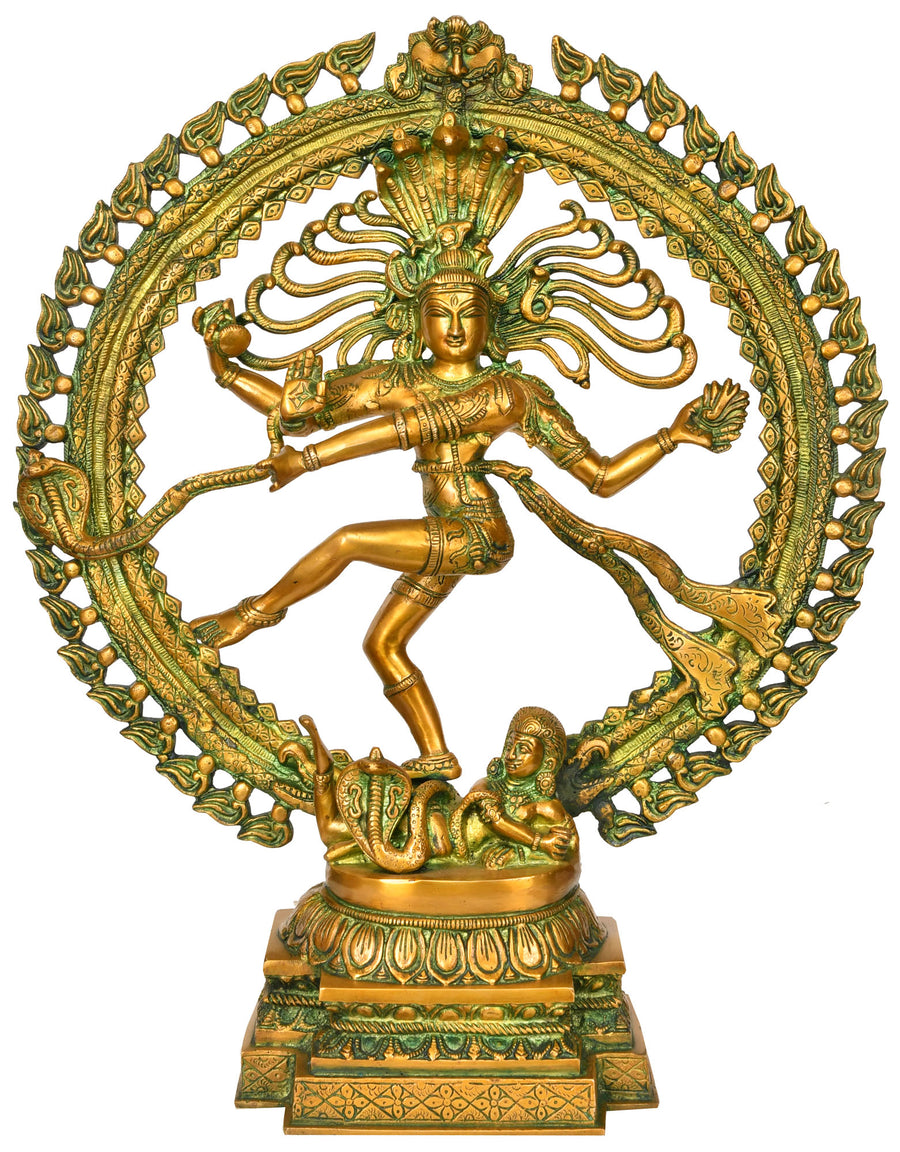 22" Handmade Lord Shiva Nataraja Brass Statue