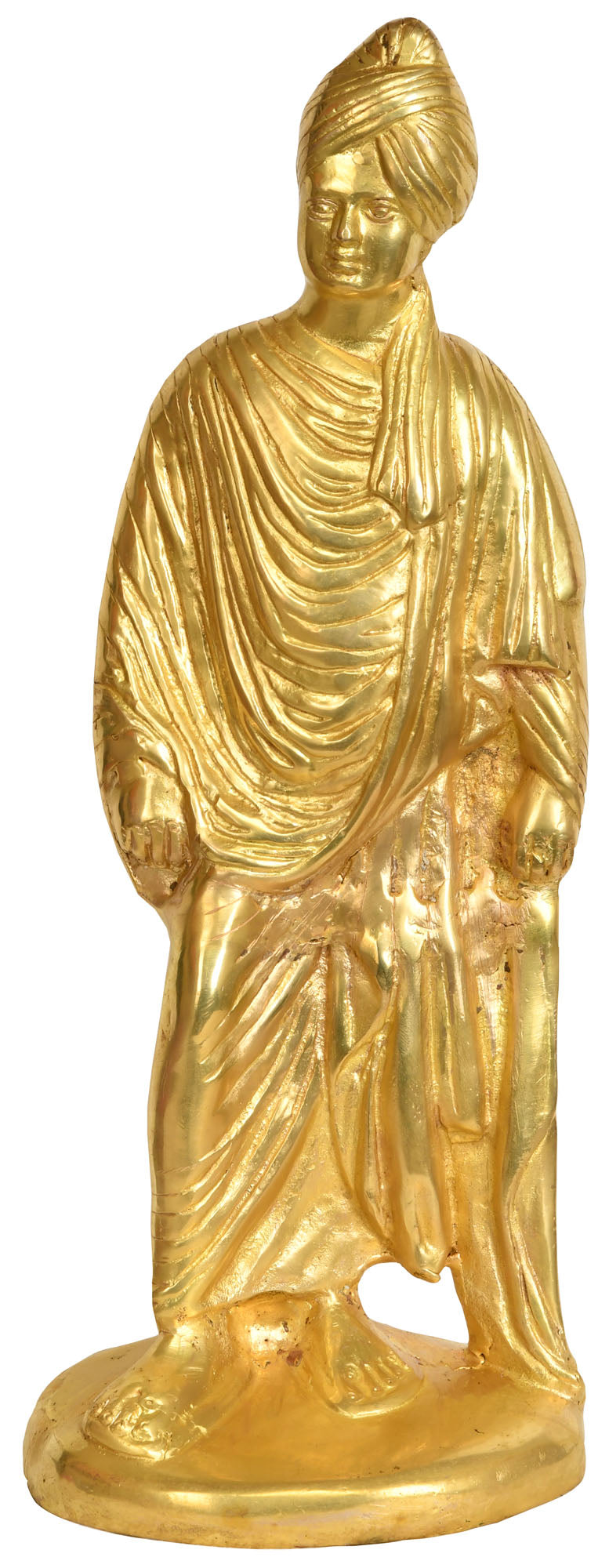 16" Swami Vivekananda Handmade Brass Statue for Home Decor