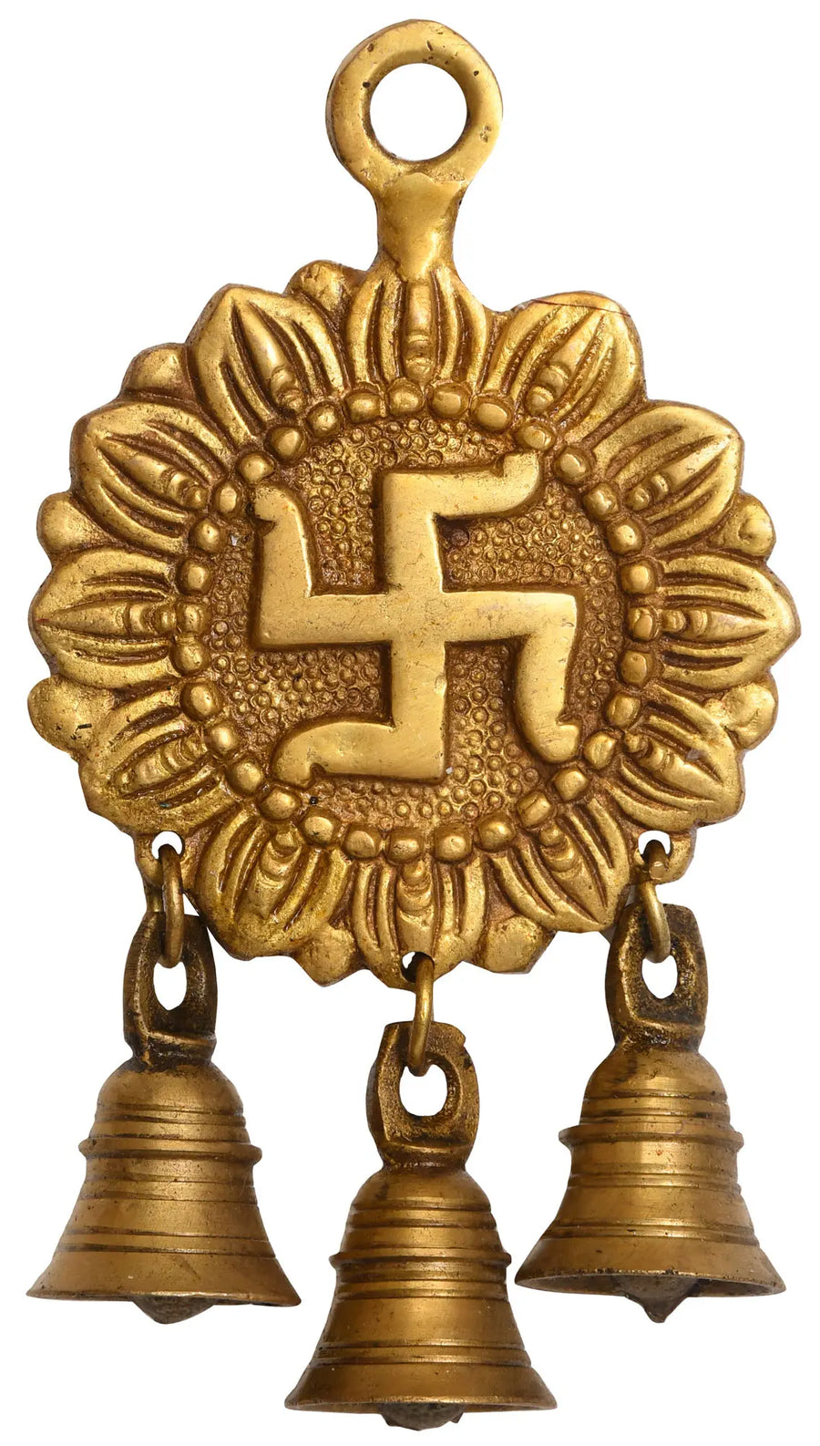 6" Brass Auspicious Wall Hanging Bells Handmade