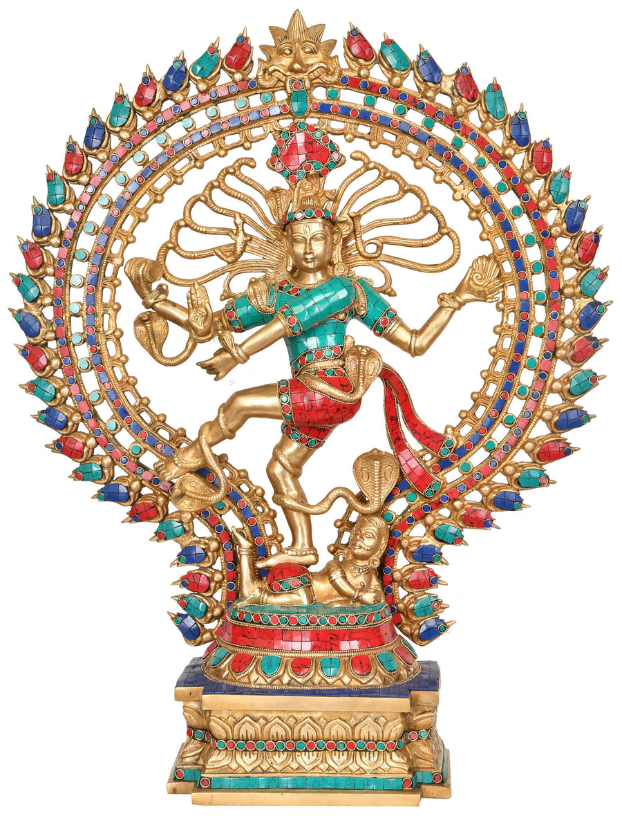 28" Large Nataraja Brass Statue Handmade Home Decor