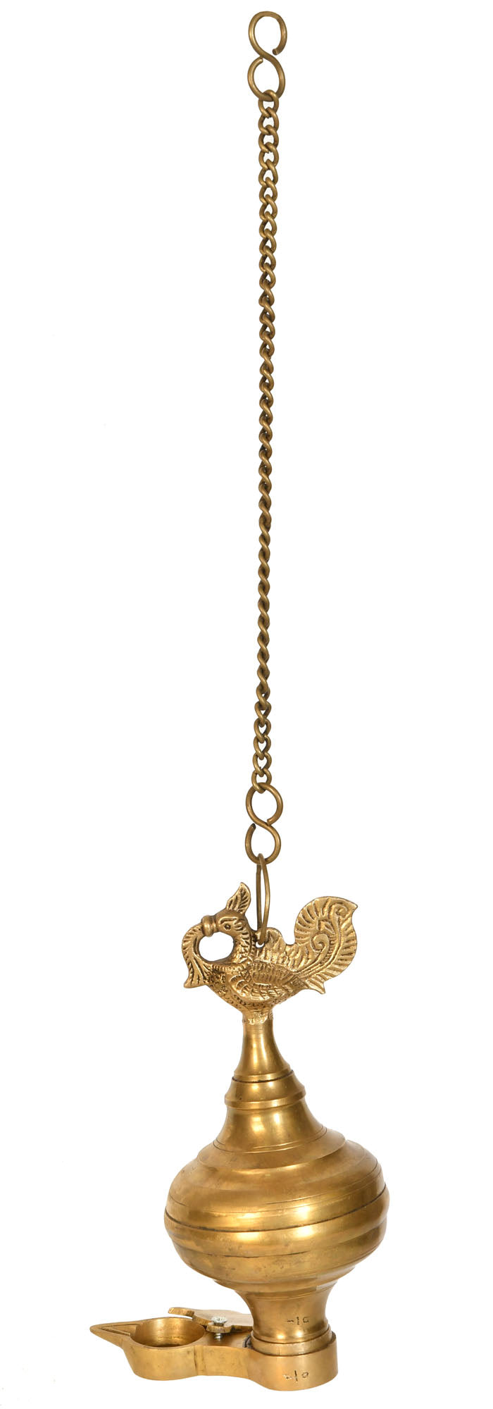 9" Handmade Brass Peacock Oil Lamp for Pooja