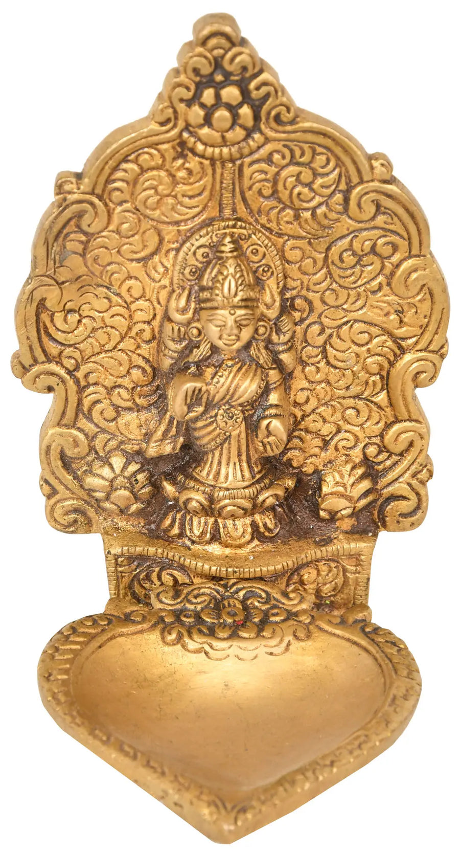 Goddess Lakshmi Brass Diya for Pooja