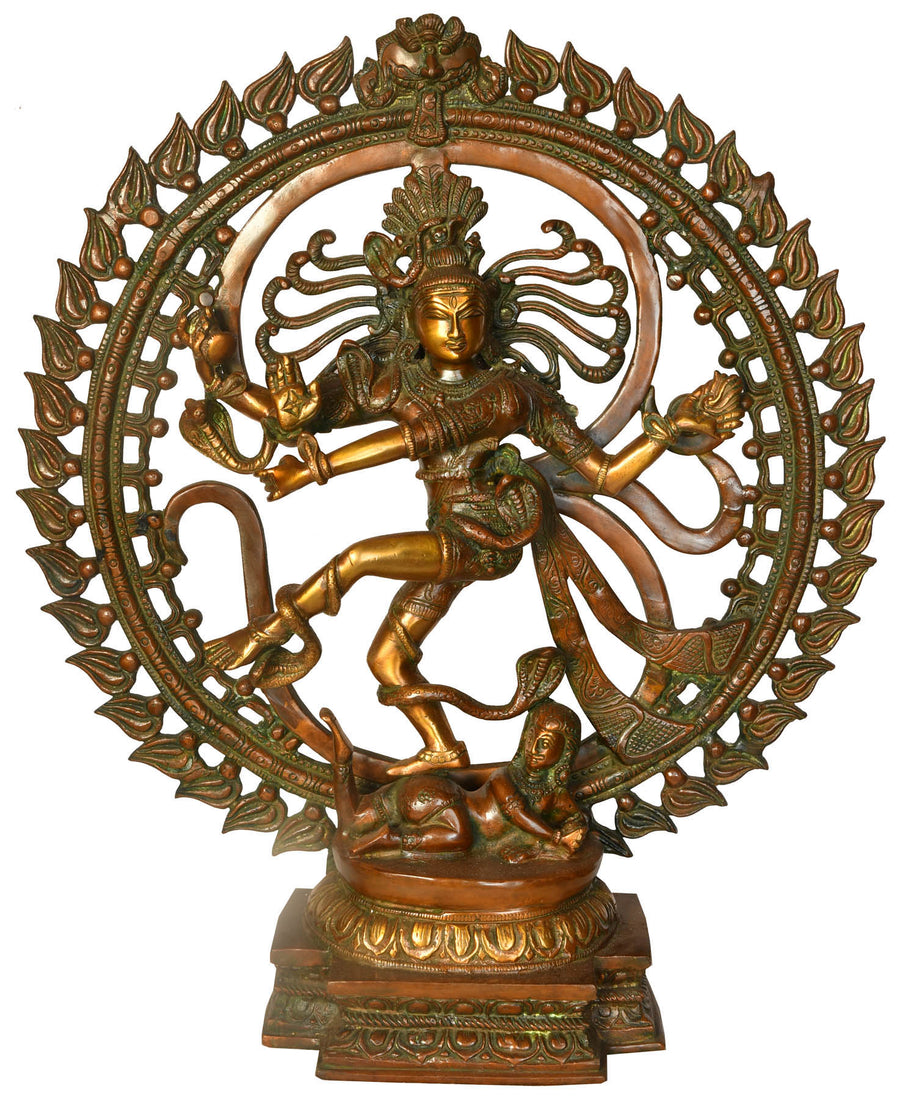 20" Nataraja Om Brass Statue Handmade