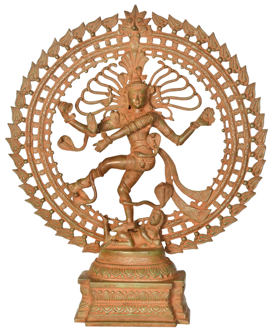26" Large Nataraja Brass Statue Handmade Home Decor
