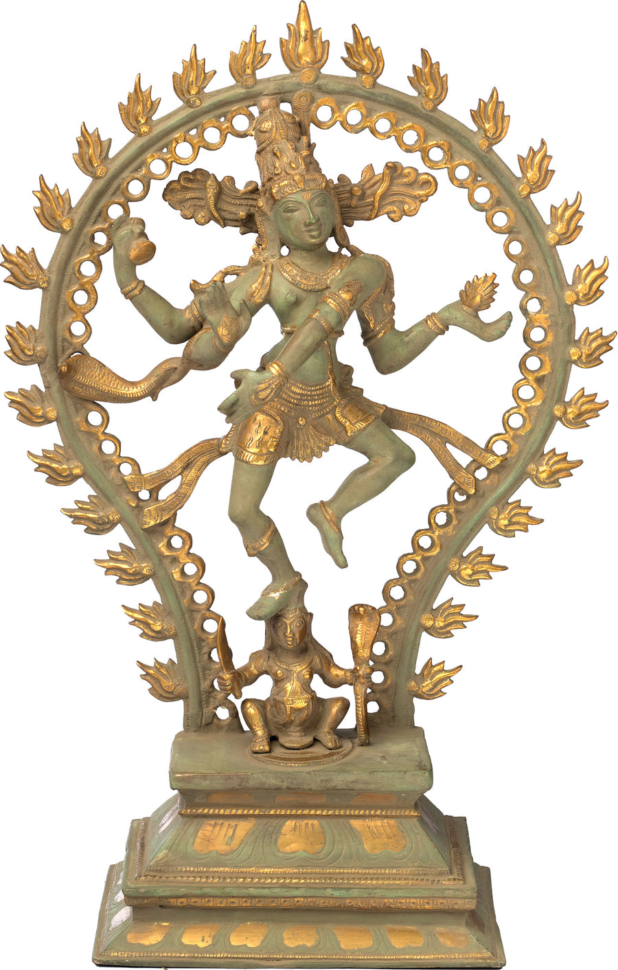 20" Nataraja Dancing on Apasmara Brass Statue Handmade