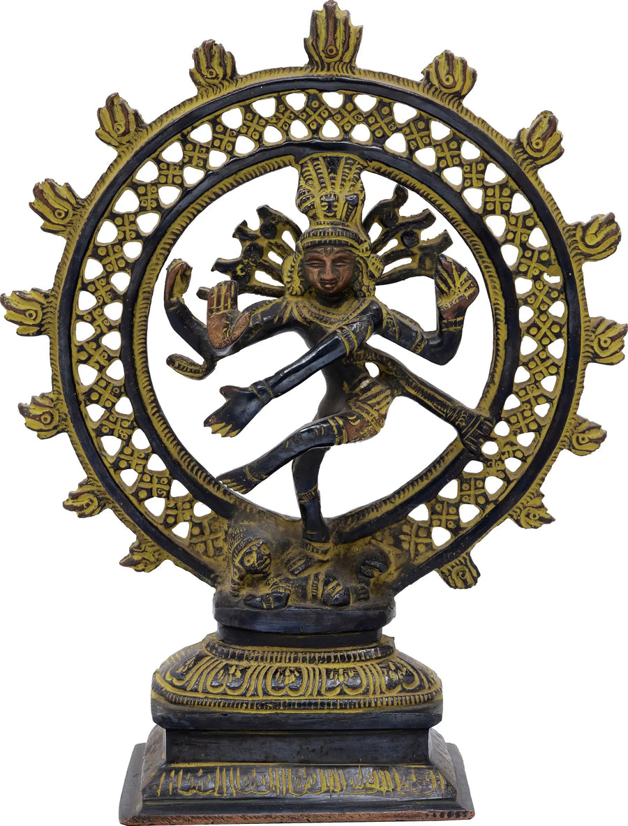 8" Nataraja Brass Statue Handmade Home Decor